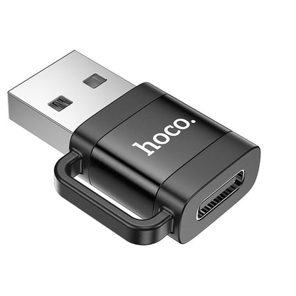 Προσαρμογέας Δεδομένων και Φόρτισης USB-C - USB-A HOCO UA31D, Μαύρο