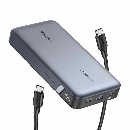 UGREEN PB205 Εξωτερική μπαταρία, 25000mAh, 145W, QC + PD, 1 x USB-A - 2 x USB-C, γκρι 