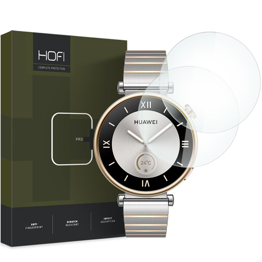 Protective Foil HOFI PRO+ for Huawei Watch GT 4 41mm, Set of 2 pieces, Glass Protected